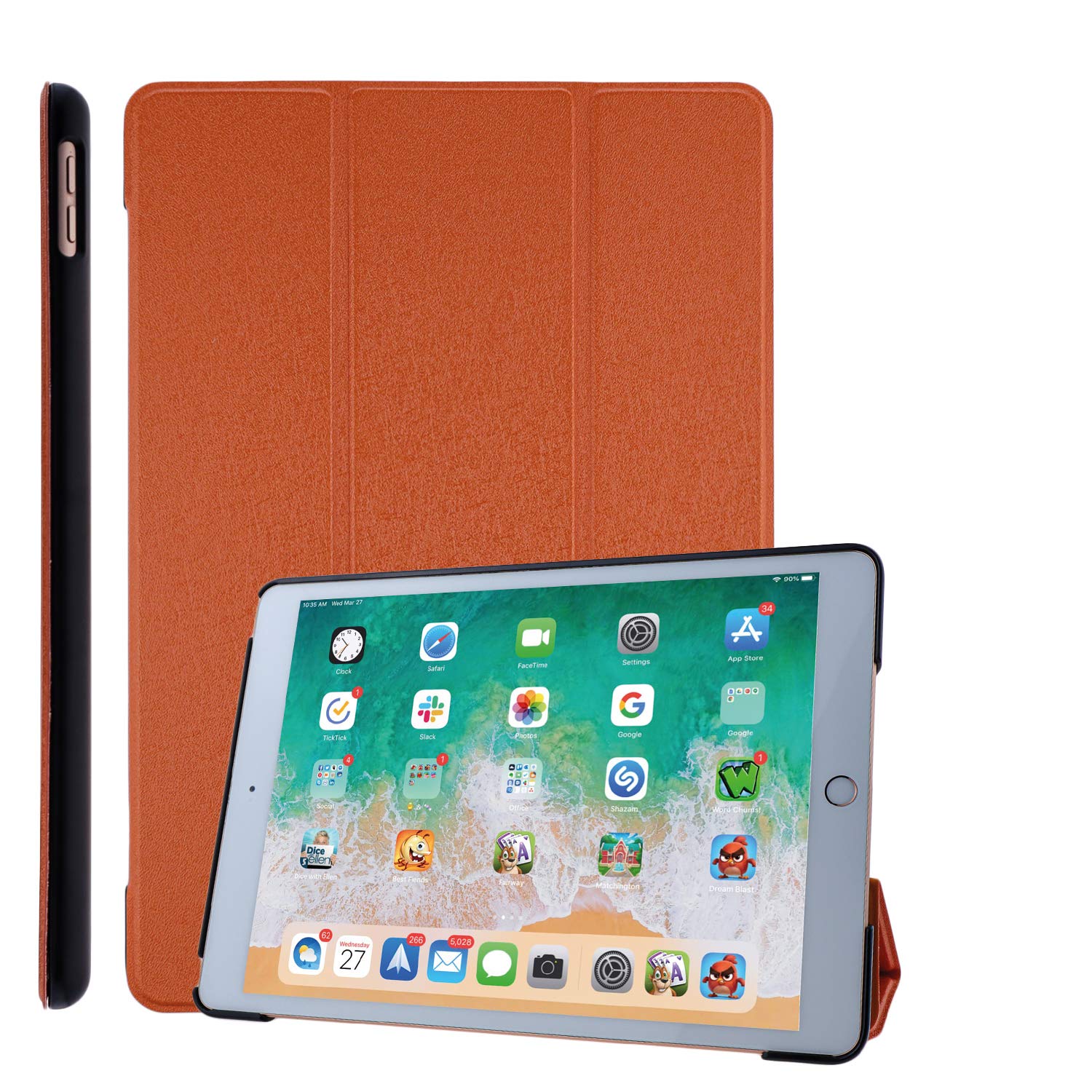 COOVY® Ultra Slim Cover for Apple iPad 10.2 (Model 2019) Smart Protective Cover Case Cover with Standing function and Auto Sleep/Wake up I orange