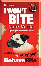 Mikki Dog Nylon Muzzle Size 1 Black Comfort Fit Adjustable view 7