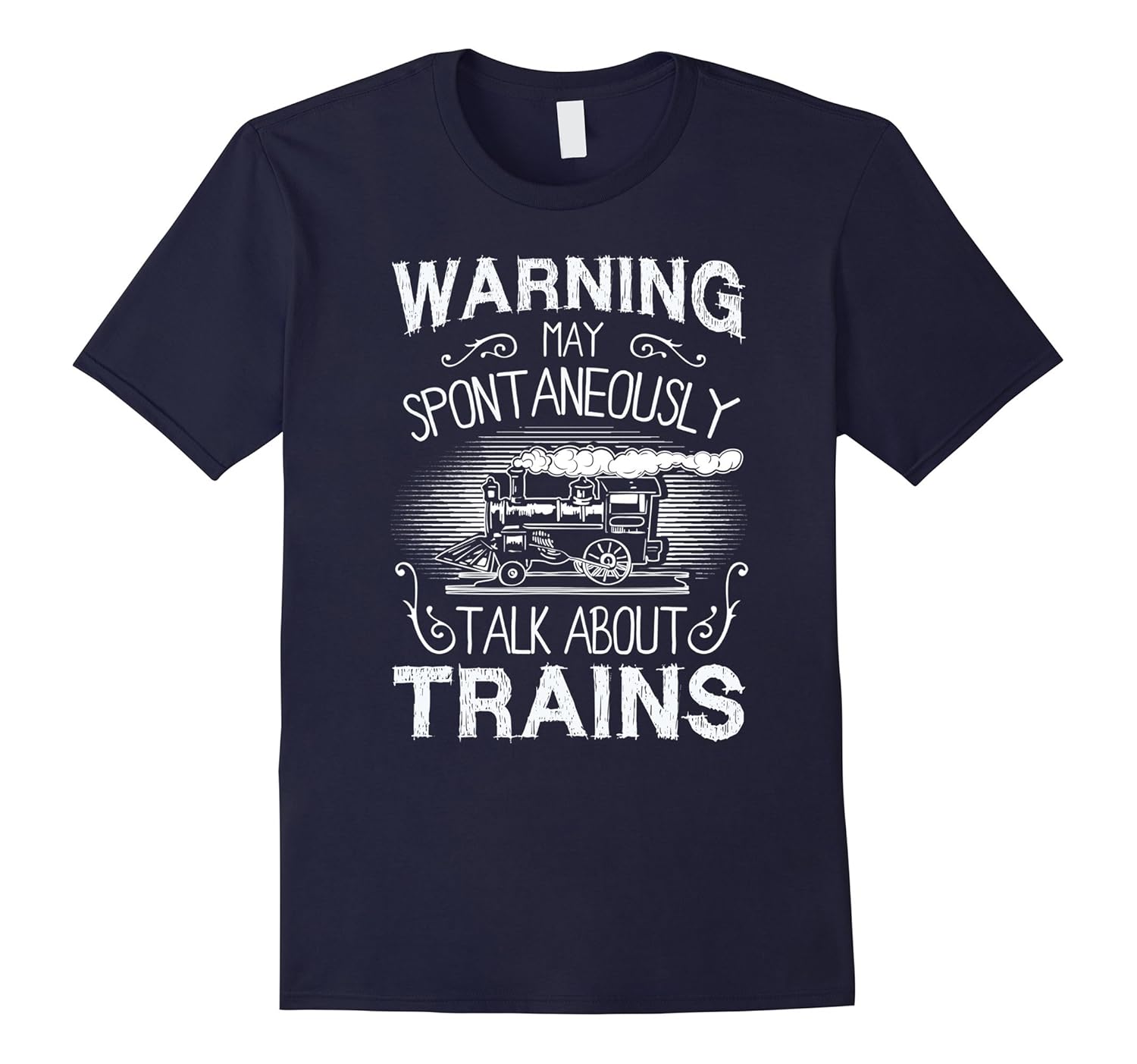 May Spontaneously Talk About Trains T Shirt-Rose