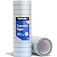 12" x 100' Roll of Clear Transfer Tape for Vinyl, Made in America, Vinyl Transfer Tape with Alignment Grid for Cricut Crafts, Decals, and Letters