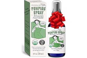 Legendairy Milk Pumping Spray 4 oz., Helps Sore Nipples & Clogged Ducts, Organic Lubricant for Breast Shields and Flanges, Vegan Breast Pump Spray, Natural & Lanolin-Free, Made in USA