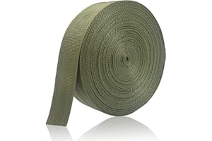 ZHFMLY ZHFMILY Olive Green 1 1/2 inch(38mm) Polyprorylene Webbing Straps 12 Yards Flat Wide Belting Webbing Handle Canvas Straps for Bags-Lawn Chair-Pet Collars-DIY Crafts #291