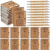 Kosiz 80 Pcs/40 Set Christian Gifts Bulk Religious Spiral Notebook with Bible Verse Pen Prayer Journal Inspirational Notepad for Men Women Church Friends Birthday Sunday School (English Tree of Life)