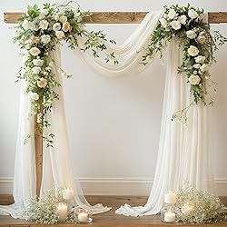 PARTISKY Wedding Arch Draping Fabric,2 Panels 18FT