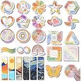 102 Pieces Calm Anxiety Sensory Stickers, 2 Different Surface Texture Styles, Breathing Mindfulness Textured Stickers for Off