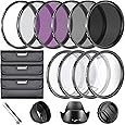 Neewer® 67MM Complete Lens Filter Accessory Kit for Lenses with 67MM Filter Size: UV CPL FLD Filter Set + Macro Close Up Set (+1 +2 +4 +10) + ND Filter Set (ND2 ND4 ND8) + Other