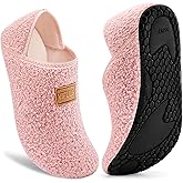 VIFUUR House Slippers for Women Men Slip on Indoor Barefoot Slipper Socks Fuzzy Cozy Sock Shoes for Home Bedroom Travel