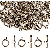 RP Remarkable Power, 50 Pack T-Bar Bronze Bracelet Toggle Clasps for DIY Jewelry Making