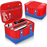 Cute Switch Carry Case for Nintendo Switch/Lite/OLED, Portable Soft Shell Waterproof Protective Storage Travel Carrying Case