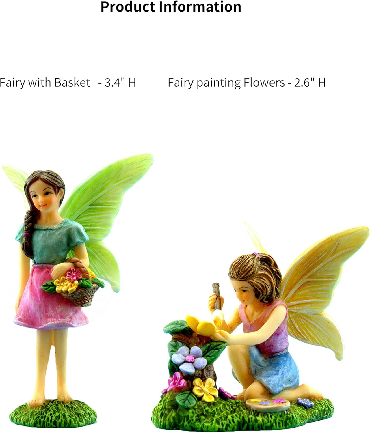 PRETMANNS Fairies for Fairy Garden, Colorful Accessories for an Indoor or Outdoor Miniature Garden, An Adorable Figurine Kit - Image 4