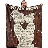 lpmisake Gifts for Mom from Daughter, Mothers Day Birthday Gifts for Mom, Great Mother Gifts, Blanket Presents for Mother's Day, Christmas, Soft Cozy Flannel Custom Throw Blanket 60x50 Inches