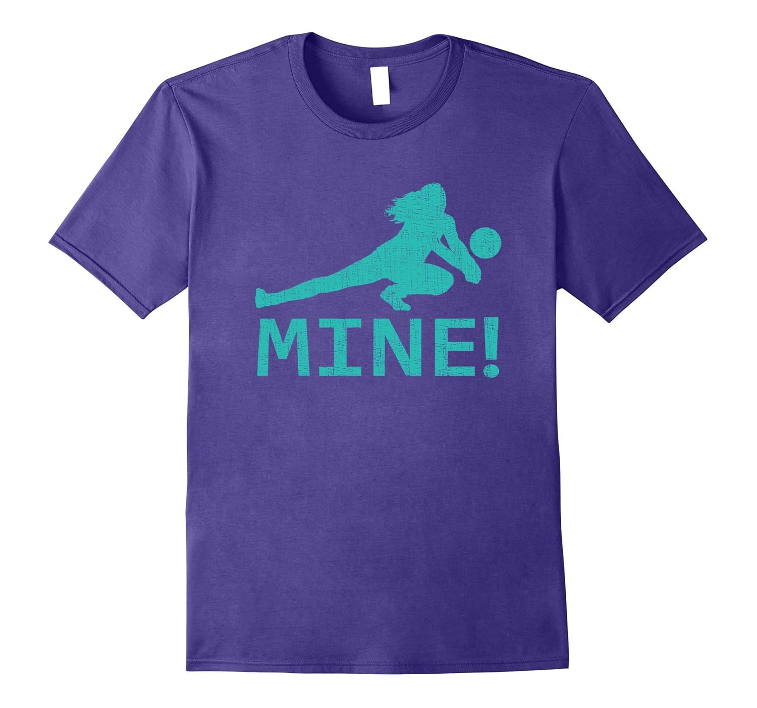 Fun Distressed Style Mine! Volleyball Player T-Shirt-ANZ