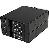 StarTech.com 3-Bay Hot Swap Backplane for 3.5in SAS II/SATA III - 6 Gbps HDD - Aluminum Trayless Mobile Rack Backplane (HSB3S