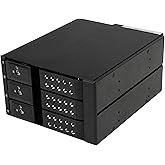 StarTech.com 3-Bay Hot Swap Backplane for 3.5in SAS II/SATA III - 6 Gbps HDD - Aluminum Trayless Mobile Rack Backplane (HSB3S