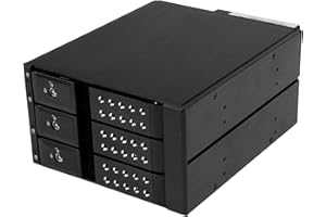 StarTech.com 3-Bay Hot Swap Backplane for 3.5in SAS II/SATA III - 6 Gbps HDD - Aluminum Trayless Mobile Rack Backplane (HSB3S