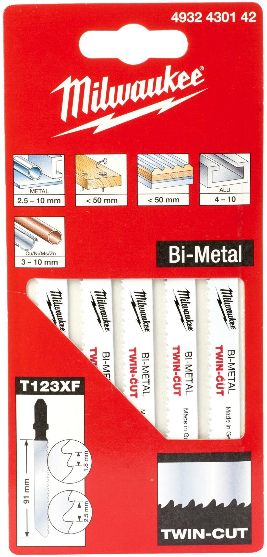 Milwaukee Jig Saw Blade Metal Twin Cut, 4932430142