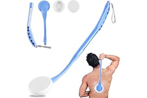 JJDPARTS Back Lotion Applicator, 20.5" Detachable Back Lotion Applicator, Made of EVA Material, Detachable Long Handle. Suitable for Use by Men, Women and Children (Blue)