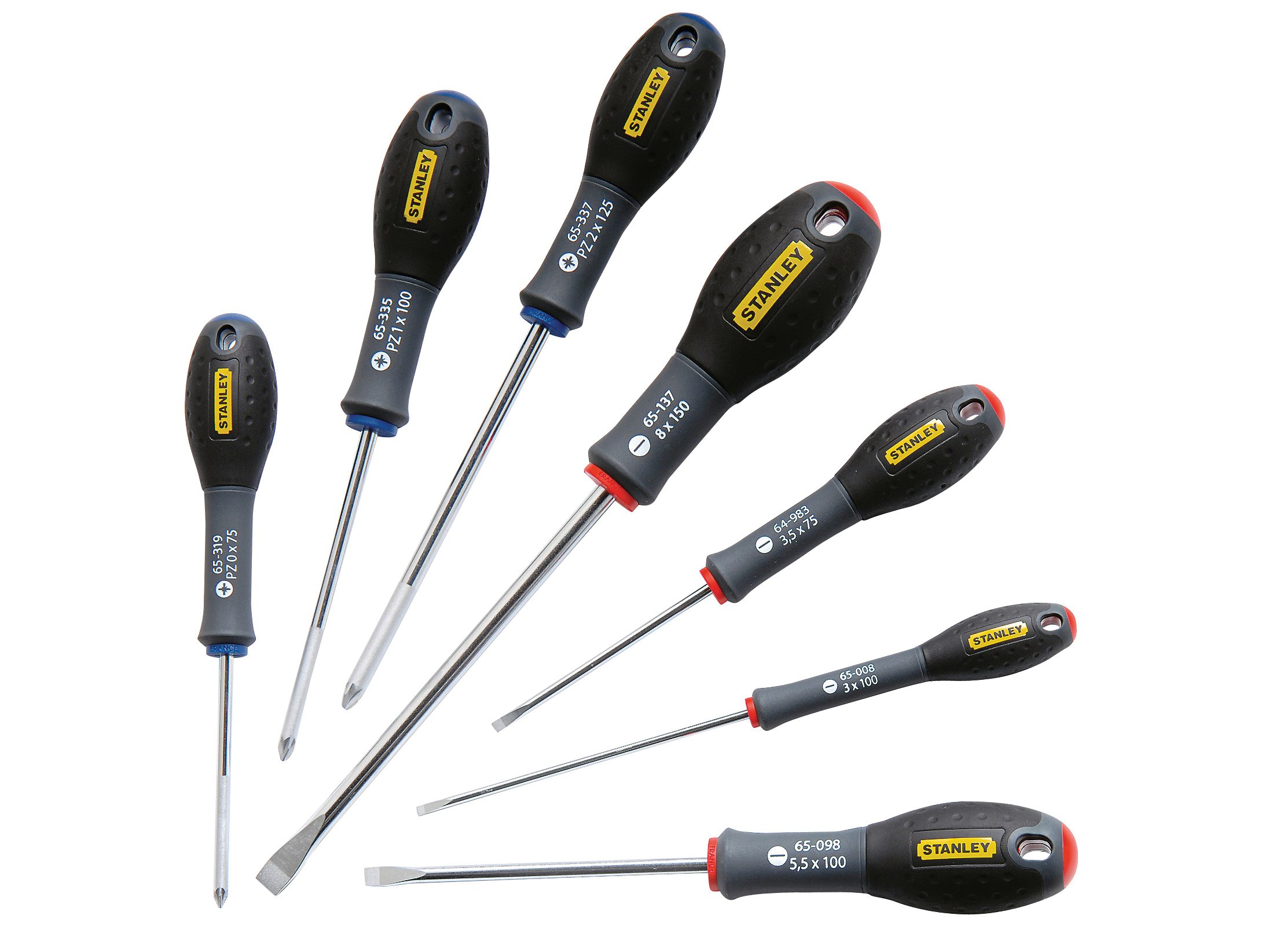 STANLEY 0-65-425 FATMAX 7 Piece Screwdriver Set, Parallel/Flared/Pozi