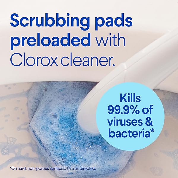 CLOROX TOILETWAND TOILET CLEANER REFILLS, TOILET BRUSH, ORIGINAL, 10 COUNT