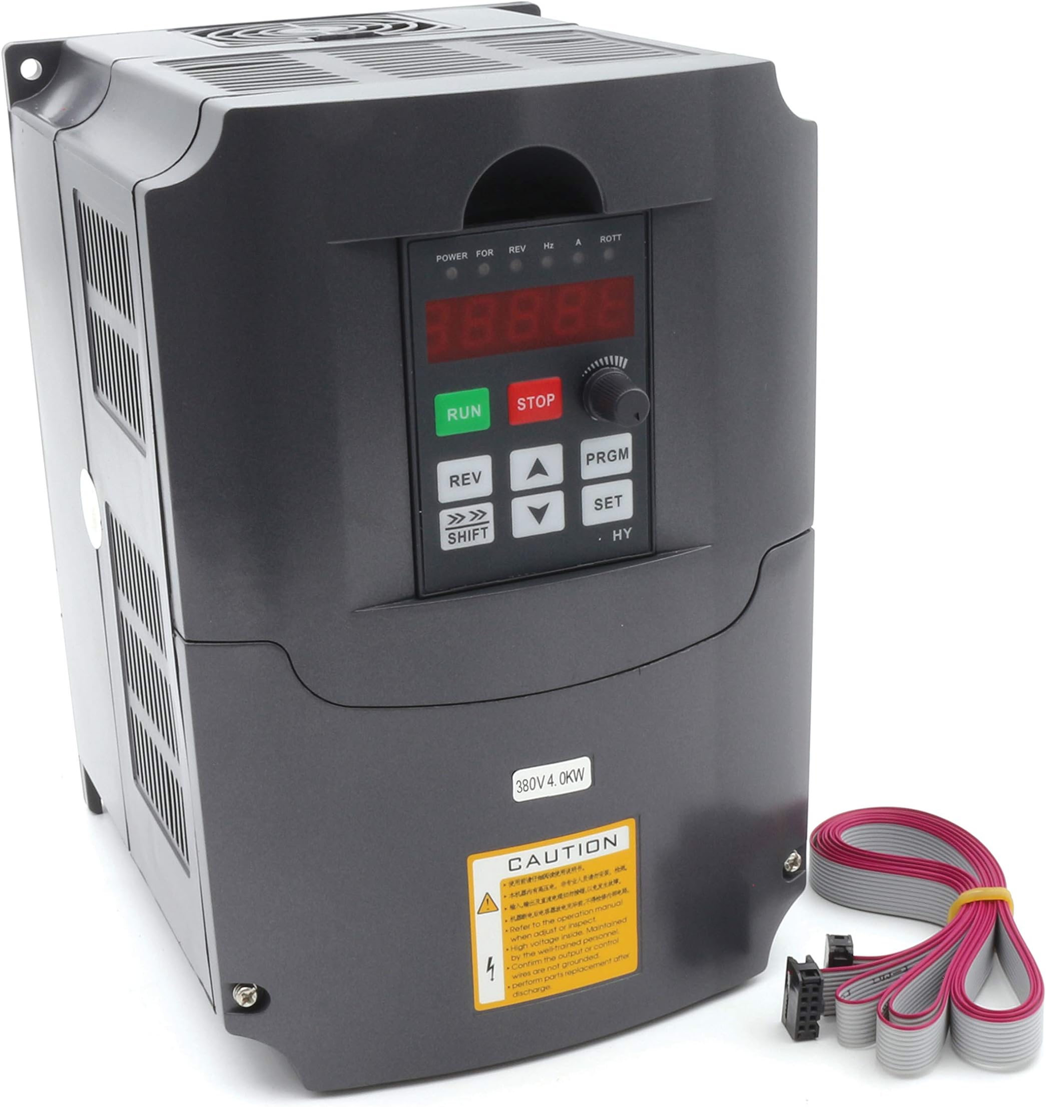 4KW VFD 380V 5HP 18A Variable Frequency Drive CNC VFD Motor Drive Inverter Converter for CNC Router Milling Machine Spindle Motor Speed Control