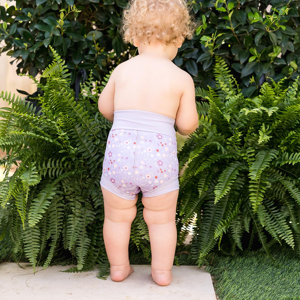 Splash About Happy Nappy Reusable Swim Diaper, Lilac Spring, 2-3 Years