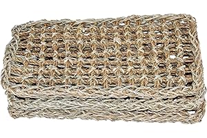 Super Bird Creations SB50008 Seagrass Mat for Cage Decor, Pet Enrichment and Boredom Relief - Versatile Toy-Making Base - Ideal for Parrots - Small to Large Birds & Reptiles - 7"x12" (3 Pack)