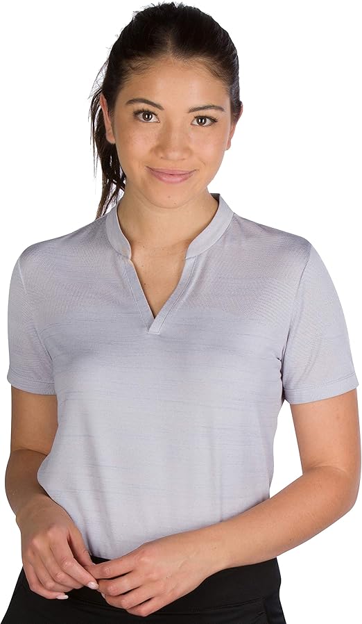 Three Sixty Six Women’s Short Sleeve Collarless Golf Polo