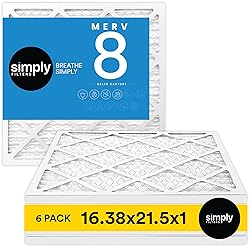 Simply 16.38x21.5x1 Air Filter, Merv 8, MPR 600, 6