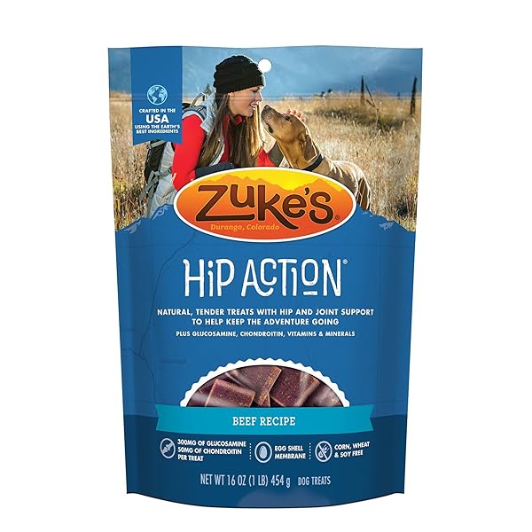 ZUKE`S HIP ACTION DOG TREAT BEEF 1LB