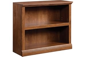 Sauder 2 Tier Book Shelf Wooden Bookcase Multipurpose Bookshelf for Home Office, Living Room, in Oiled Oak