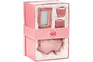 BRUBAKER - Coffret cadeau Bébé/Naissance - 4 Pièces - Ma première tirelire, Boîte à dents de lait, Boîte à mèche de cheveux &