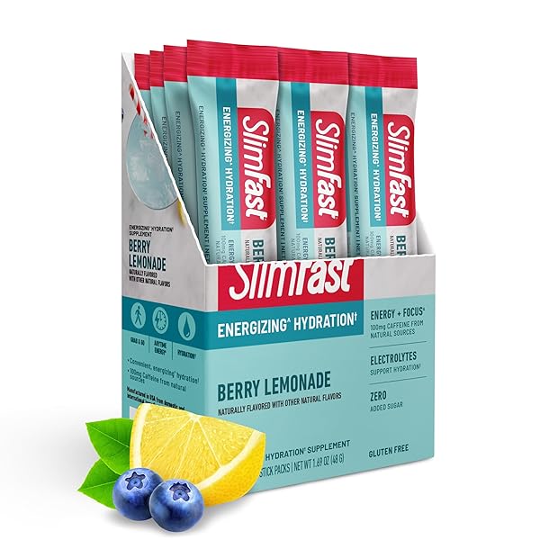 SLIMFAST HYDRATION PACKETS, INTERMITTENT FASTING ELECTROLYTES, DRINK MIX...