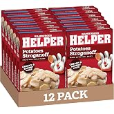 Hamburger Helper Potatoes Stroganoff Meal (5 oz - 12 Pack) No Artificial Flavors, Ready in 3 Easy Steps, Quick Meals for Midweek Dinners, Busy Evenings &amp; Families On-the-Go
