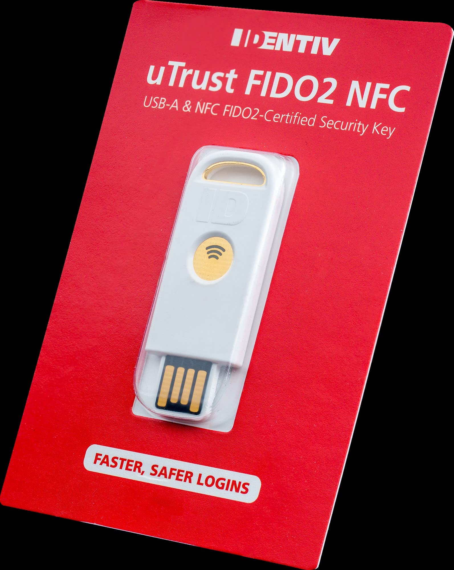 IDENTIV uTrust FIDO2 NFC Security Key USB-A (FIDO, FIDO2, U2F, PIV, TOTP, HOTP, WebAuth)