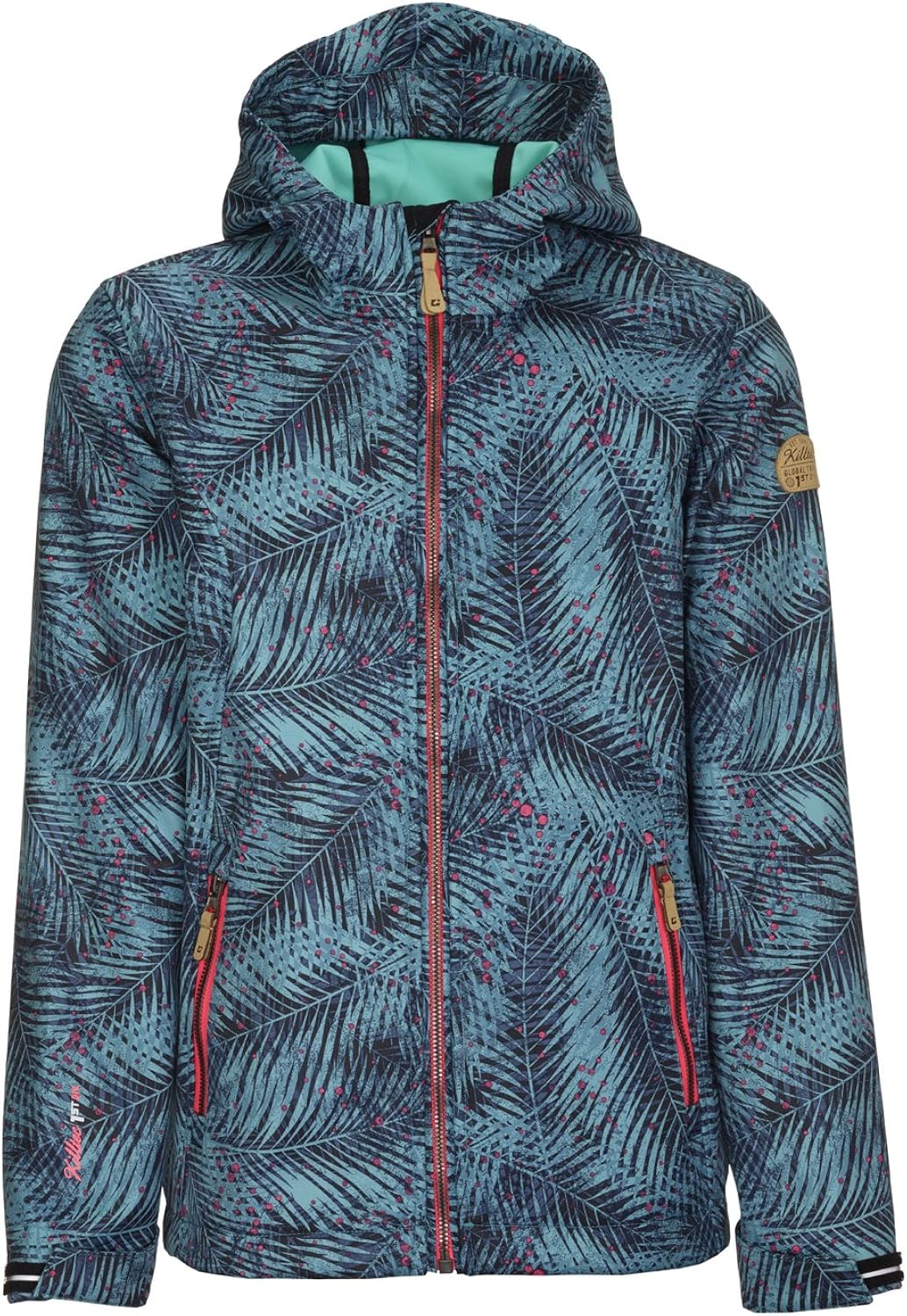 Veste Softshell Fille Killtec - Imprimé Coloré - Imperméable 10.000 Mm - Capuche - Taille Enfant
