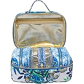 Lilly Pulitzer 4 Piece Travel Toiletry Bag, Cute Luggage Case for Adults, Zipper Pouch Set for Cosmetics, Small Pouch Bag for Supplies, Makeup or Toiletries (The Hottest Spot)