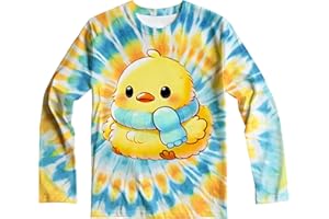 DMPROD Kids Tie Dye Sun Protection Shirt UPF 50+ Long Sleeve Rash Guard Swim Shirts for Boys Girls