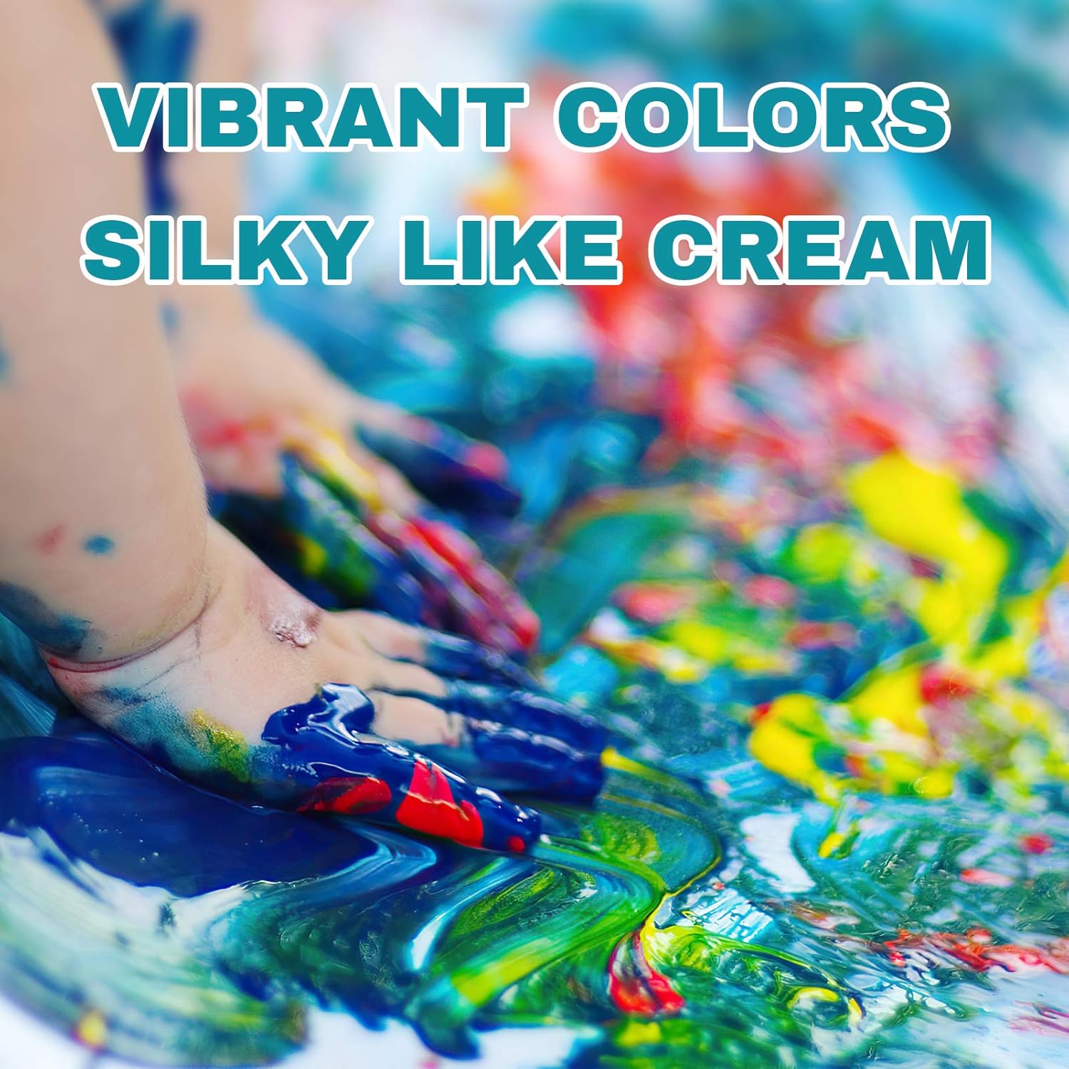 Washable Finger Paint Set ​for Kids dders Non-Toxic Fingerpaints Kitfor Kids, School, DIY, Craft Painting (6 color): Toys & Games