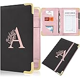 YeeCASE Server Book, Alphabet Waitress Book for Waitress, Leather Waitess Book with Zipper Pocket, Server Manual Checkbook Fits Server Apron (A)