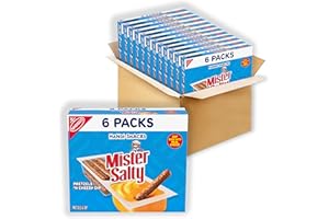 NABISCO Mr. Salty Pretzels 'N Cheesy Dip Snack Packs, 12 Boxes of 6 Snack Packs (72 Total Packs)