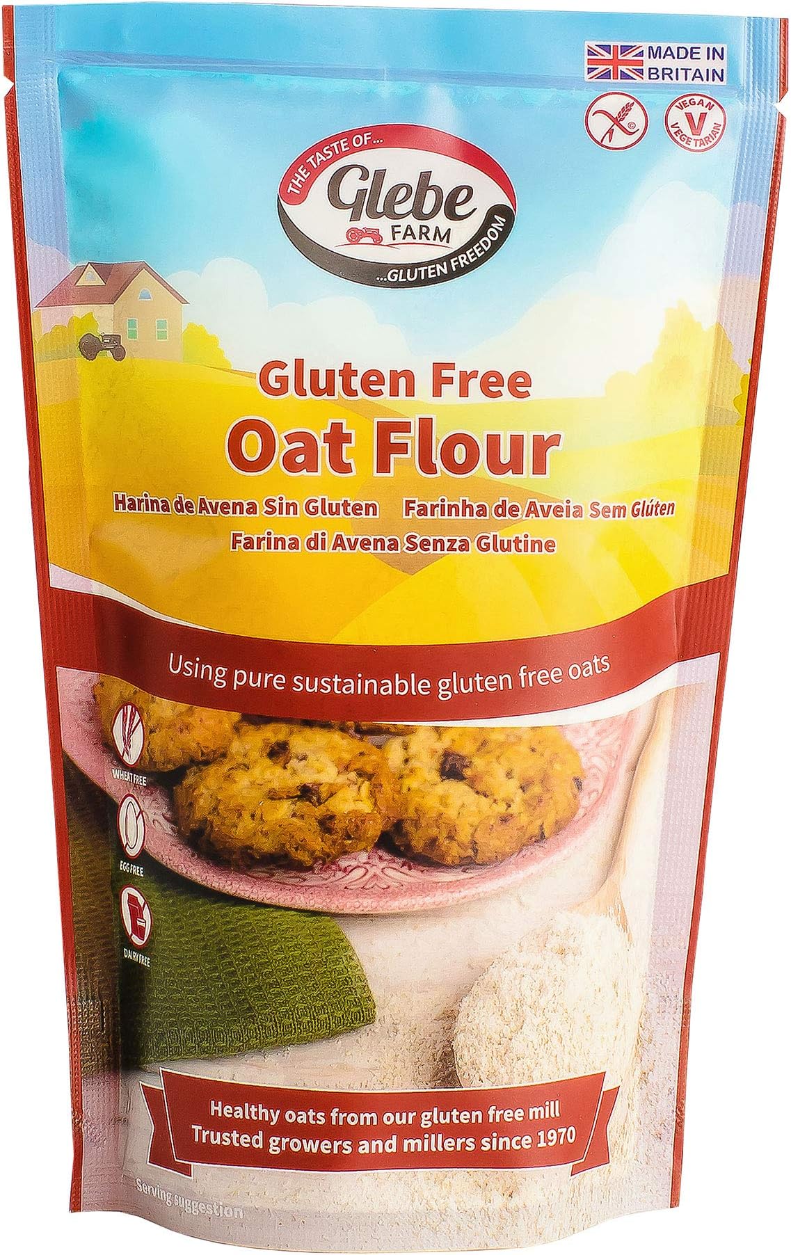 Glebe Farm | Oat Flour Wheat/Gluten Free | 2 X 300G