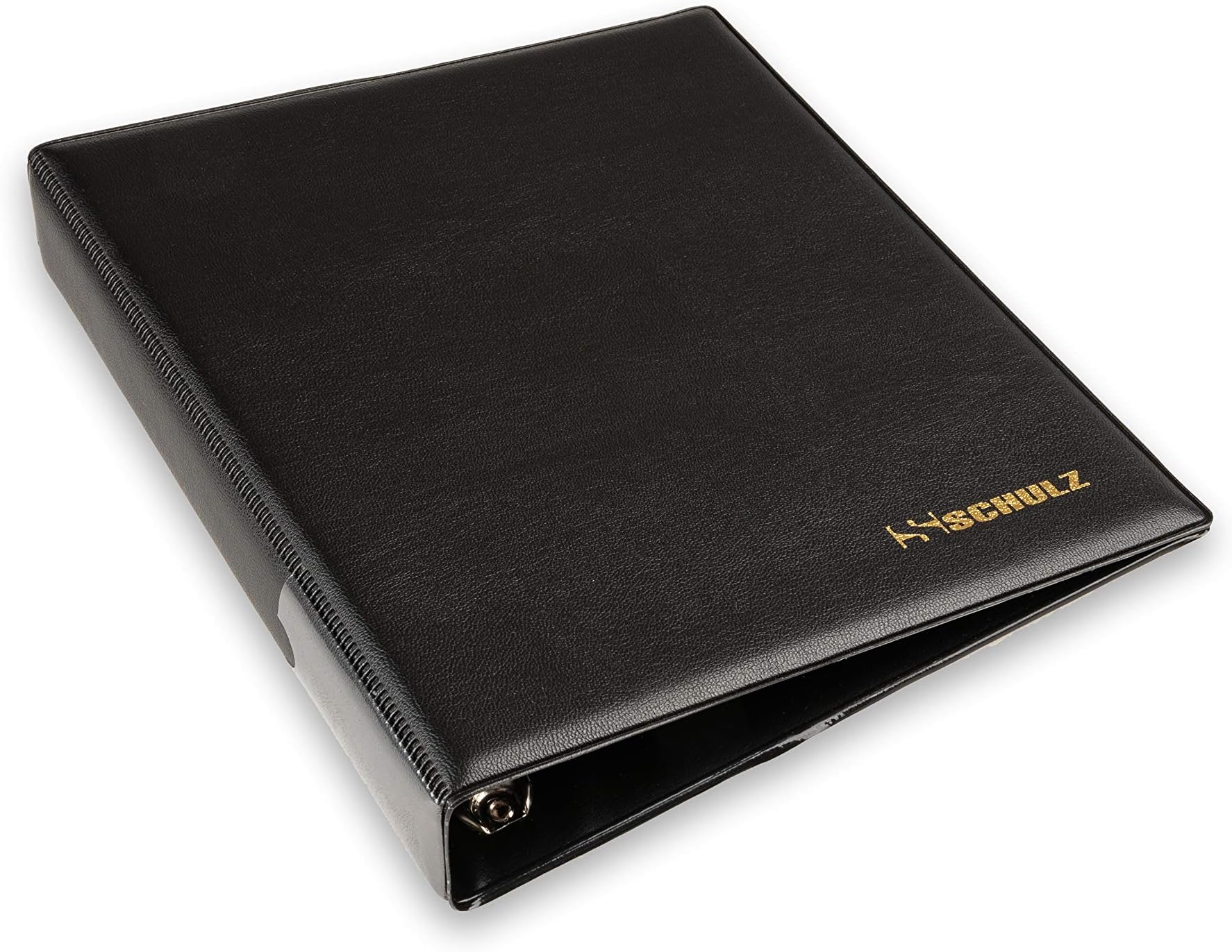 Schulz Coin Album for 200 Medium Sizes Coins 50p 50 Pence £1 £2 €1 €2-10 Pages and red dividers 200 Coins, Black
