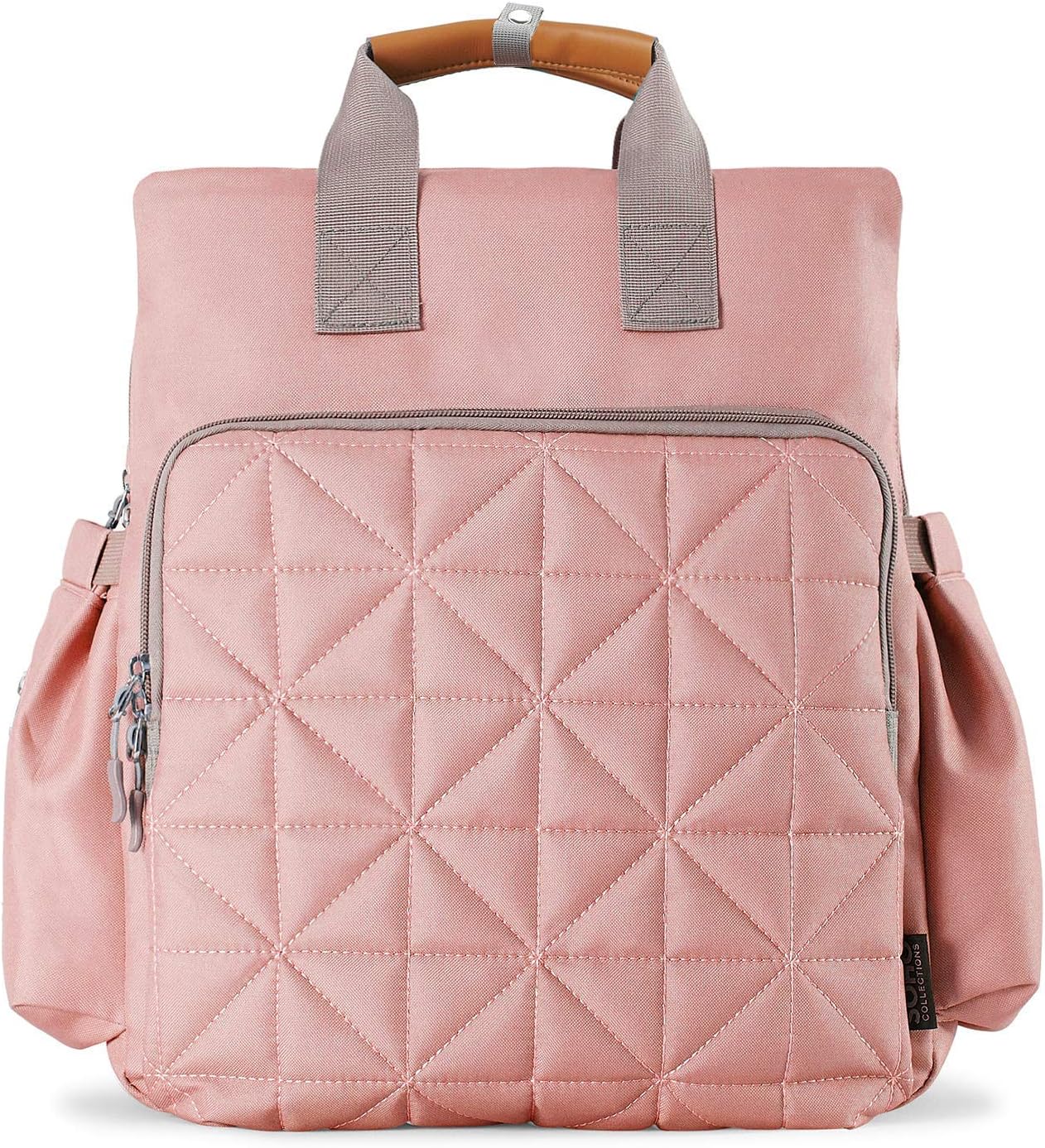 Purple Crane 25 L Waterproof Buckle and Nappy Changing Pad Travel Tote Diaper Backpack with Stroller