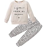 YALLET Toddler Girl Clothes 2pcs Fall Winter Outfits Little Girls Sweatshirts+ Pants Set Baby Sweatsuit Clothing 1-6 Years