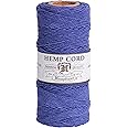 Hemptique 100% Hemp Cord Spool - 62.5 Meter Hemp String - Made with Love - No. 20 ~ 1mm Cord Thread for Jewelry Making, Macrame, Scrapbooking, DIY, & More - Dusty Blue