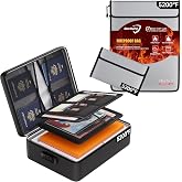DocSafe Fireproof Document Bag Set(5200℉),Black and Gray
