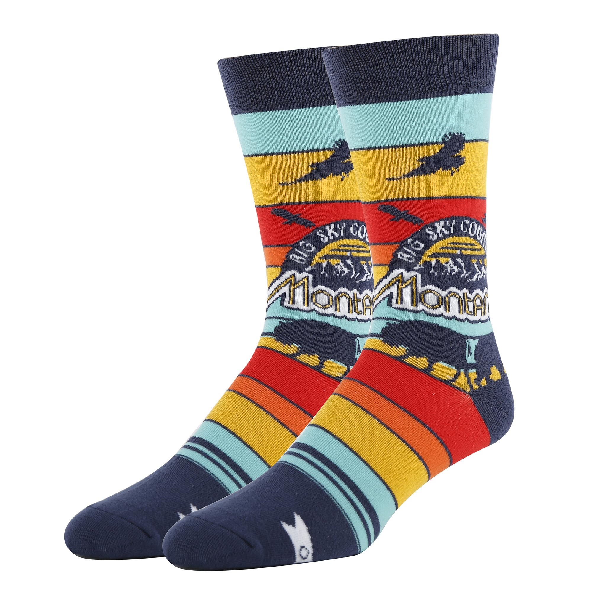 ooohyeah Men’s Funny State Crew Socks, Crazy