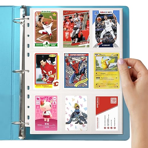 9 pocket card sleeves 100 pack Amazon.com : Trading Card Sleeve Pages, PANDRI 100 Pack 9 Pocket Trading  Card Storage Album Pages 11 Holes Fit 3 Ring Binder : Office Products