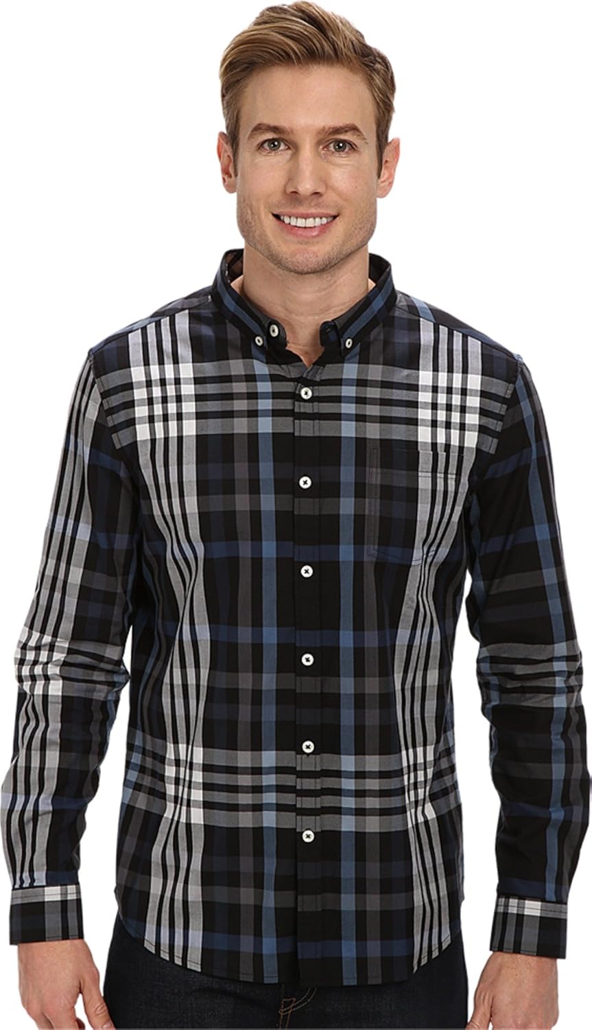 7 Diamonds Mens Harrington L/S Shirt at Amazon Men’s Clothing store