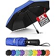 Seniny Windproof Travel Umbrella, Automatic Umbrellas for Rain, Portable & Compact Umbrellas for Backpack, Strong UV for Protection, Folding Small Sun Umbrella for Car, Walking